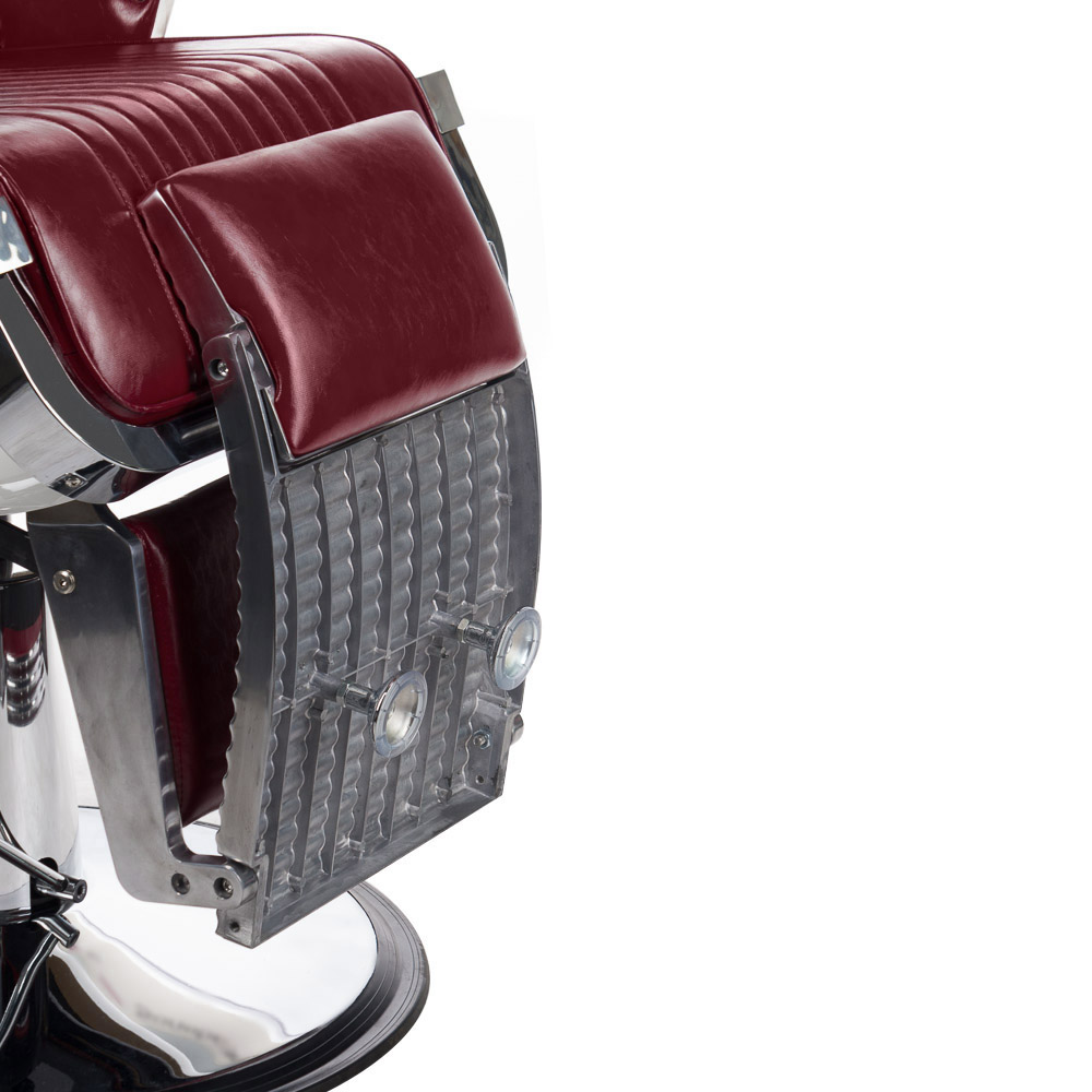 Fotel barberski LUMBER BH-31823 Wiśniowy - obrazek 6